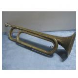 Vtg Brass Bugle - Military Style