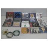 Eighteen Assorted CDs & 3 Caesar Palace Ashtrays