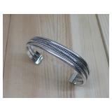 Tahe Navajo Sterling Silver Twist Cuff Bracelet