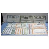 Twenty Stock Certificates