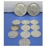 Ten Dimes & Two Half Dollars 40% Silver