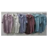 Six Striped Dress Shirts Sizes 3X-3XL