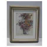 Vtg M. Bertrand Floral Still Life Framed Print See