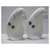 Two N/A Style Ceramic Star Gazer Sculptures See