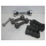 Hand Weights & Golds Gym Leg Weights