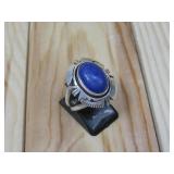 Sterling Silver Lapis Lazuli Ring Hallmarked