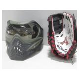 Vforce Goggles W/Face Mask & Wilson T-Ball Glove