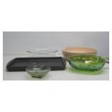 Vtg Baking & Serving Dishes W/Baking Tray