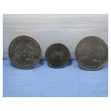 Three Commemorative Atomic Energy Tokens