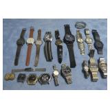 Large Assorted Of Watches & Watch Faces Untested