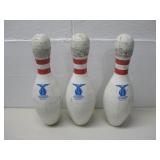 Three AMF Vtg Bowling Pins See Info