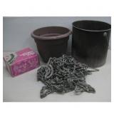LaGrand Tire Chains, Metal Pail & Planter Pot