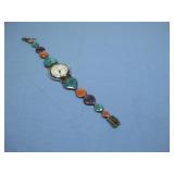 Sterling Silver & Stone Peyote Bird Watch See