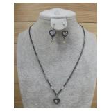 Firefly Floral Micro Mosaic Necklace Earring Set