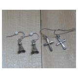 S.S. Squash Blossom & Cross Earrings See Info