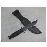 KA-BAR USA Fighting Knife - Black Handle & Sheath