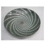Glass Swirl Bowl - Textured Spiral Design
