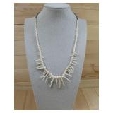 Angel Skin Coral Silvertone Necklace