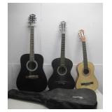 Three Acoustic Guitars Various Brands ObservedWear