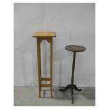 Two Wooden Plant Stands Largest 44' See Info