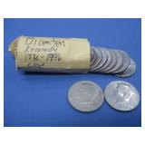 Roll Of Bicentennial Clad Kennedy Half Dollars
