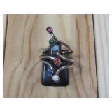 Sterling Silver Multi Stone Wrapped Ring Hallmark