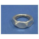Vtg Heavy Handmade Sterling Silver Ring 13.8g