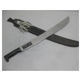 Machete W/El Salvador Tooled Leather Sheath