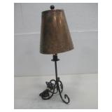 Pierced Copper Shade Table Lamp W/Black See Info