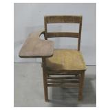 Vtg Wooden Student School Desk See Info