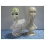 Two Ceramic 11.5' Figural Decor
