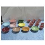Asst. Retro Ceramic Dinnerware  Bowls Cups & Plate