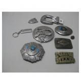 Six Assorted Western Style Belt Buckles