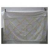 Quilt Designs White W/Yellow Cross Pattern Quilt
