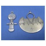 Two Tuareg Pendants One Hallmarked