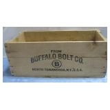 Buffalo Bolt Co wooden box 24.5' x 9.5' x 11.5'