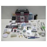 Storage Organizer W/Various Beads & Supplies See