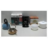 Tea Kettle Copper Pot Mr Coffee & Microwave See