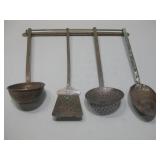 Copper Kitchen Utensils W/Wrack