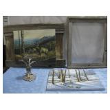 Oil Paint Wildlife Wall Art Signed W/Frame See