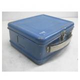 Vintage Blue Metal Lunch Box See Info