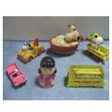 Peanuts Snoopy Lot - Flying Ace Wagon, Tow Truck,