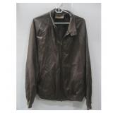Loro Piana Brown Leather Bomber Jacket