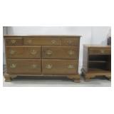 Vtg Ethan Allen Dresser & Night Stand See Info