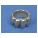 Vtg Heavy Handmade Sterling Silver Ring 27.8g