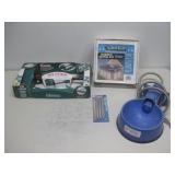 NIP Sprinkler, Easy Clean Water Bowl, NIP Pens