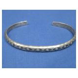 Vtg SW Sterling Silver Bracelet W/Stamp Work See