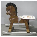 Vtg Rocking Horse Has A Large Crack 39' Tall