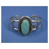 VTG Nickel Silver Turq Bracelet N/A