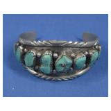 VTG Nickel Silver Turq Bracelet N/A